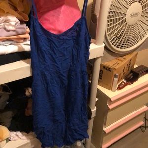 Spaghetti strap blue dress